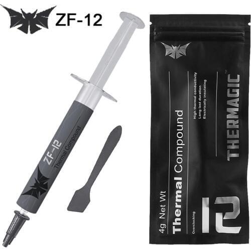 ZF-12 Thermal Compound Conductive 12W/mk Grease Paste Silicone Plaster Heat Sink for CPU GPU Chipset Notebook Cooling Coolers