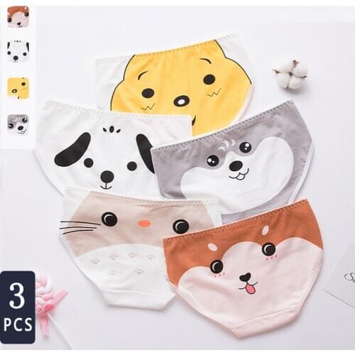 Norns underwear women printed cotton fresh cartoon girl briefs