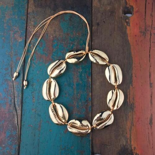 Kolye natural Large Concha Puka cowry Shell necklace women chokers necklace collier gothic collier femme collares de moda 2019