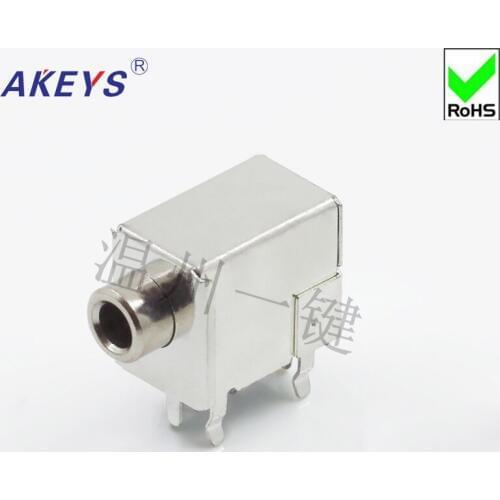 10 pcs PJ-355 headset socket 3.5MM 8-foot plug-in headset switch Master socket Audio