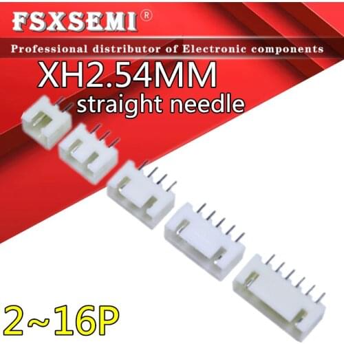 20pcs XH2.54 straight needle Connector 2.54mm Header Terminal XH2.54 2P 3P 4P 5P 6P 7P 8P 9P 10P 11P 12P 13P 14P 15P 16P