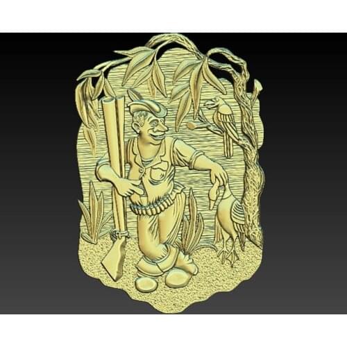 3D model relief for cnc or 3D printers in STL file format Hunter