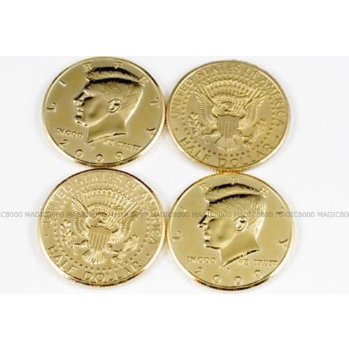 5 Pcs/Lot Golden Half Dollar - Magic Tricks,Coin&Money Magic,Stage,Close Up,Comedy,Magic Toys,Gimmick