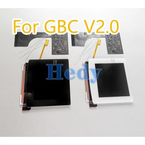 6sets FOR GBC Retro Pixel IPS LCD KIT 2.0 High Light Backlight Display Laminated Panel and Lens Adjustable For Gameboy Color