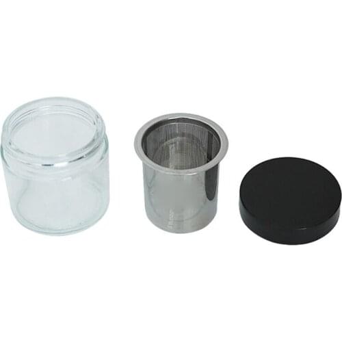 Diamond Washing Cup Gemstone Cleaning Glass Jar Bottle with Metal Sieve Alcohol Cleaner