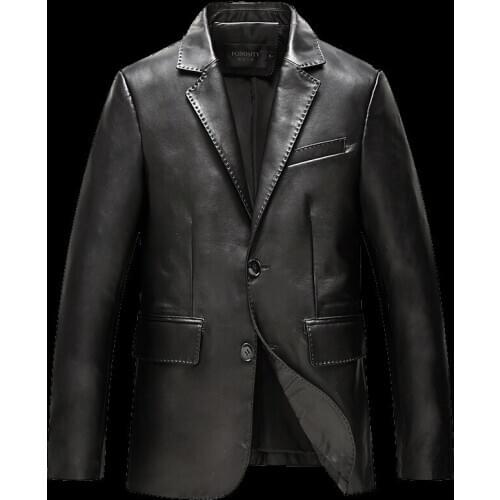 AYUNSU Spring Autumn Sheepskin Coat Genuine Jacket Men Clothes 2020 Blazer Real Mens Leather Jackets WZM803 KJ2105