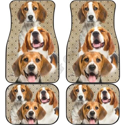 Beagle Car Floor Mats Funny For Beagle Dog Lover 3D Printed Pattern Mats Fit for Most Car Anti Slip Cheap Colorful