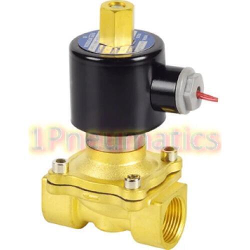 Free Shipping 2W200-20-K 3/4'' Ports Normally Open Water Brass Solenoid Valve DC12V