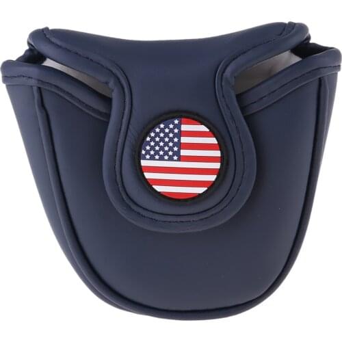 Golf Putter Cover Headcovers Mallet Club Protector & Magnetic Bar Closure for