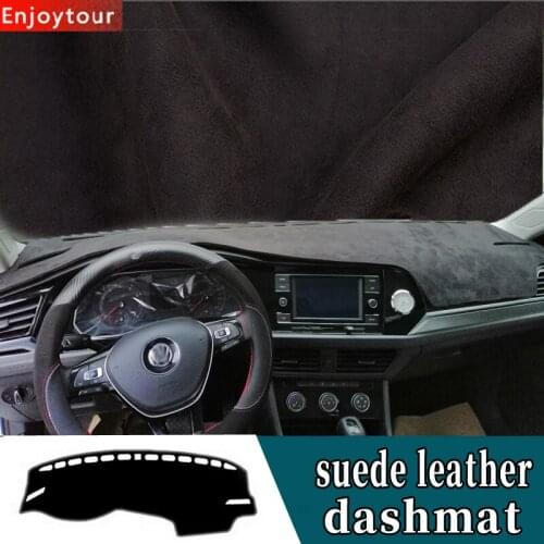 For Volkswagen VW jetta A7 GTI 2019 2020 2021 Suede Leather Dashmat Dashboard Cover Pad Dash Mat Carpet Car-styling
