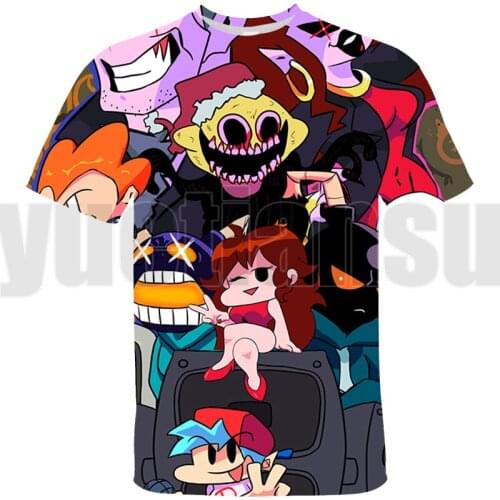 Friday Night Funkin T Shirt Men 3D Game T-shirt Teens Oversize Daily Tshirt Clothes Kids Summer Short Sleeve Tee Tops Children