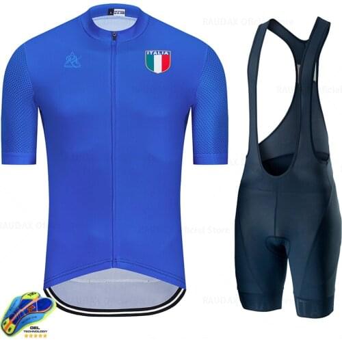 ITALIAN NATIONAL TEAM Short SLeeve Jersey 2021 Cycling Jersey Set Mens Cycling Clothing MTB Cycling Bib Shorts Triathlon Jersey