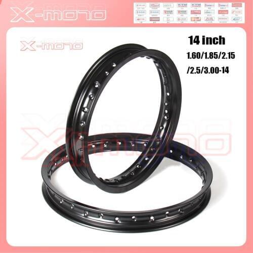 2.5*14 Inch 3.00*14 Inch 2.50X14" 3.00X14" 36 Spokes Holes Aluminum Alloy Motorcycle pit dirt off road bike Wheel Rims