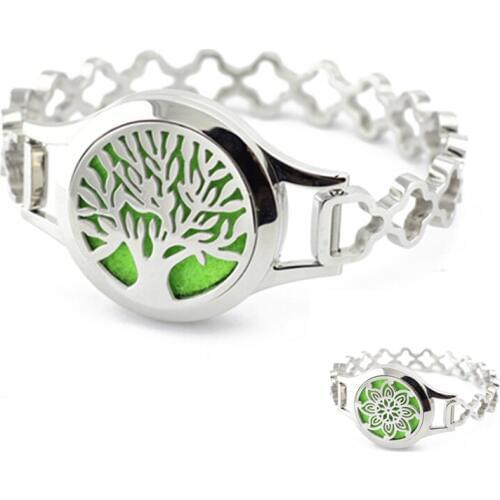 30mm 7''(17.5cm) Twisted-off 316L Stainless Steel Round Aromatherapy Essential Oil Diffuser Bangle Bracelet(free felt pads)