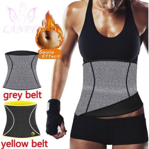 LANFEI Body Shaper Sauna Slimming Wrap Strap Women Waist Trainer Cincher Corset Workout Fitness Sweat Belt Girdle for Fat Burn
