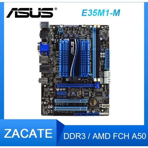 For Asus E35M1-M Desktop Motherboard AMD FCH A50 Zacate DDR3 1XPCI-E X16 SATA III uATX Original Used Motherboard