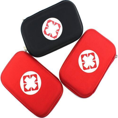 Black And Red Color First Aid Kits Portable Outdoor Survival Disaster Earthquake Emergency Bags Vehicle Mounted Medical Package