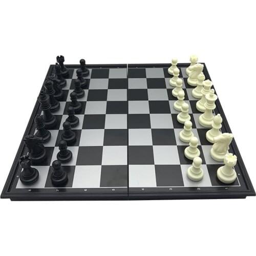 New Chess Board Game And Checkers Backgammon Folding Magnetic Entertainment Strengthening Large Checkers Magnetic Chess Set