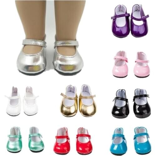 Doll Shoes Accessories Shoelaces Boots White Gold And Blue Black Shoes Fit 18 inch 43cm Born New Baby Suit For Baby Birthday Gif