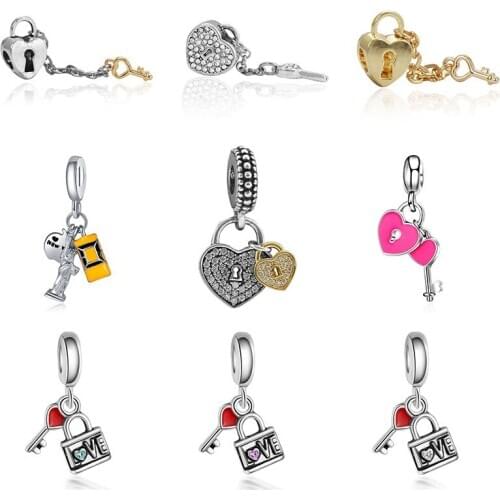DIY charms plata de ley original bracelet jewelry valentines day mary poppins bijoux sieraden boucle d'oreille femme bead