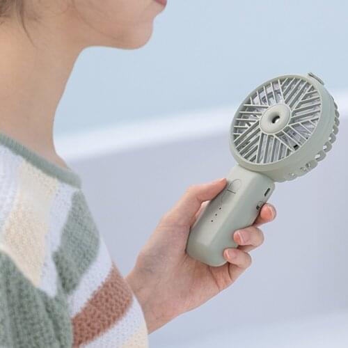 Portable Water Spray Mist Fan Electric USB Rechargeable Handheld Mini Fan Cooling Air Conditioner Humidifier for Outdoor