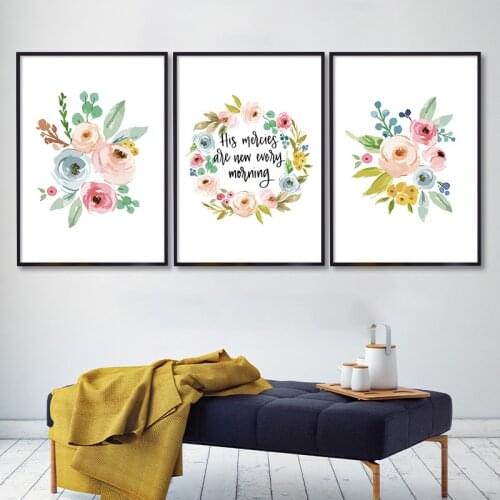 Nordic Bible Quote Posters Bible Verse Canvas Painting Print Pictures Wall Art Modern For Living Room Home Decoration