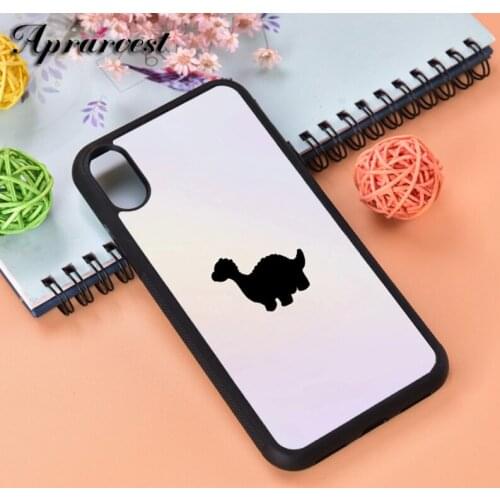 Aprarvest Dino Silicone Rubber Phone Case Cover For iPhone 6 6S 7 8 PLUS X XS XR 11 12 MINI PRO MAX