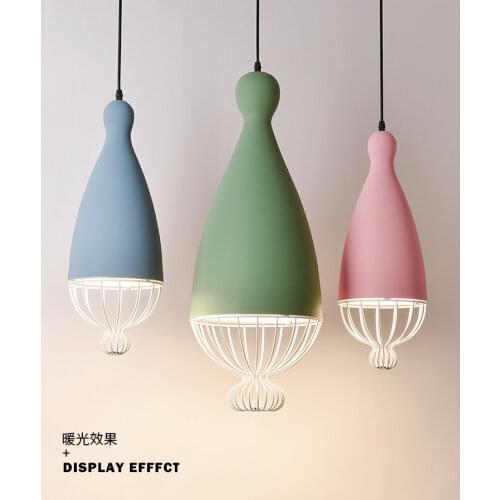 Nordic chandelier loft living room dining room bird lantern designer creative Cafe personality bar Makaron lamps