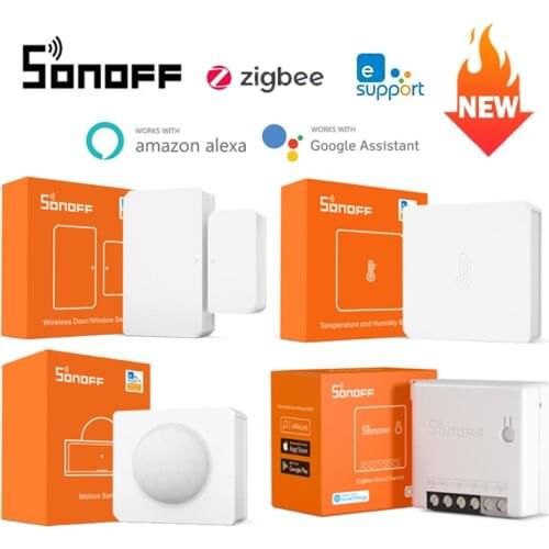 SONOFF Zigbee 3.0 mini ZBMINI DIY Smart Switch/Wireless Switch/Temperature Humidity/PIR Motion/Door Sensor for Alexa Google Home