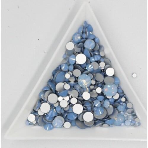 Blue Opal Glass 3D Nail Art Rhinestones ss3 ss4 ss5 ss6 ss8 ss10 ss12 ss16 ss20 ss30 ss34 Crystal Nail Art Rhinestones