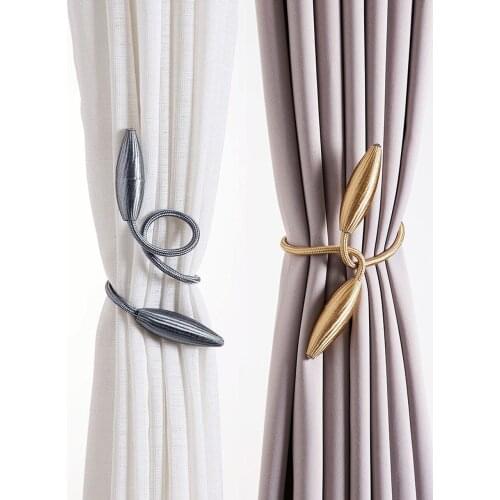 European Style Light Luxury Curtain Hook Strap Bedroom Metal Curtain Belt Modern Minimalist Household Lengthened Tie Buckle