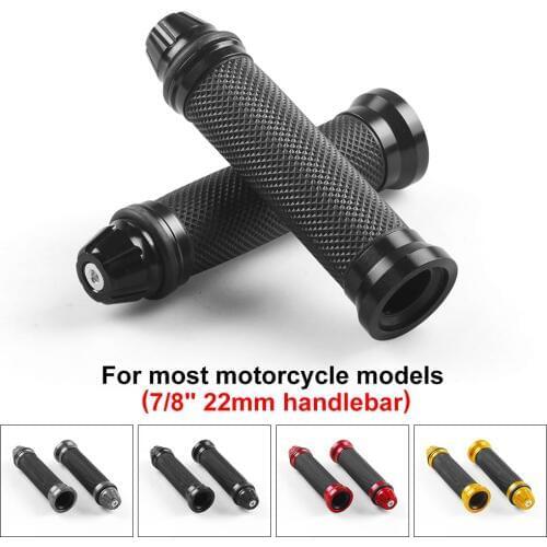 Universal 7/8" 22mm Handle Bar Hand Grips Fit For Yamaha For Honda For Suzuki For Kawasaki Motorcycle 2PCS