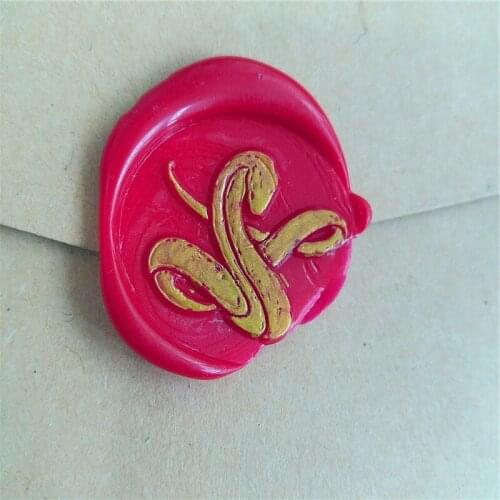 Snake Wax Seal Stamp, wedding stamp ,sealing wax ,party wax seal stamp,initial wax seal stamp set
