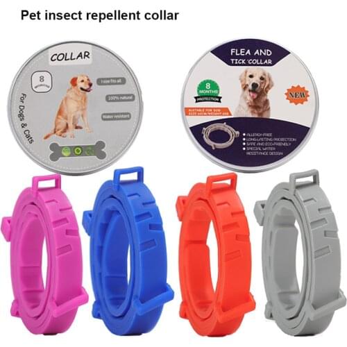1PC 8 Month Flea Tick Insect Prevention Collar For Pets Cats Dogs Mosquitoes Repellent Waterproof Rubber Collar Dog Cat Supplies
