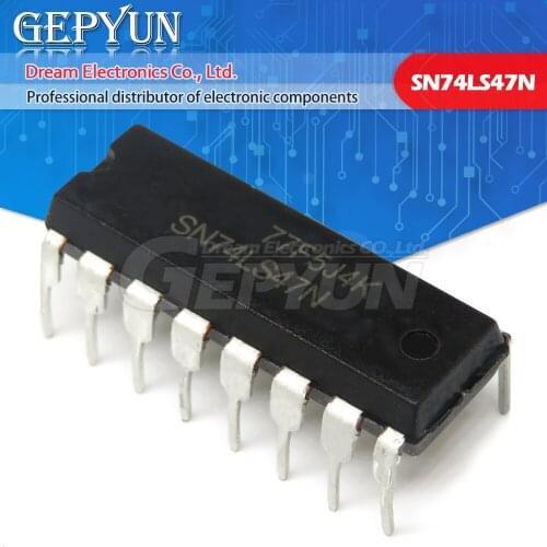 10PCS SN74LS47N DIP16 SN74LS47 DIP 74LS47N 74LS47 HD74LS47P DIP-16 new and original IC