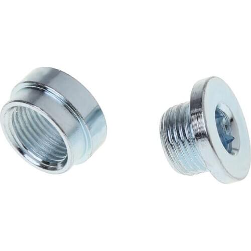 2PCS/Set O2 Oxygen Sensor Weld On Bung & Plug Wideband Nut & Cap Kit Stepped Nut Adapter