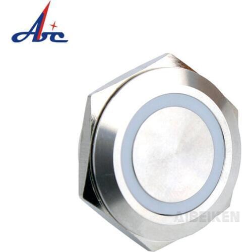 30mm Momentary Ring Led Light Stainless Steel Waterproof Metal Switch Push Button