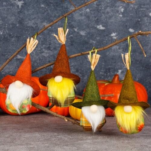 4Pcs/Set New Harvest Thanksgiving Autumn Rudolf Faceless Old Man Doll Decorations Small Pendant Hanging Pieces Ornament