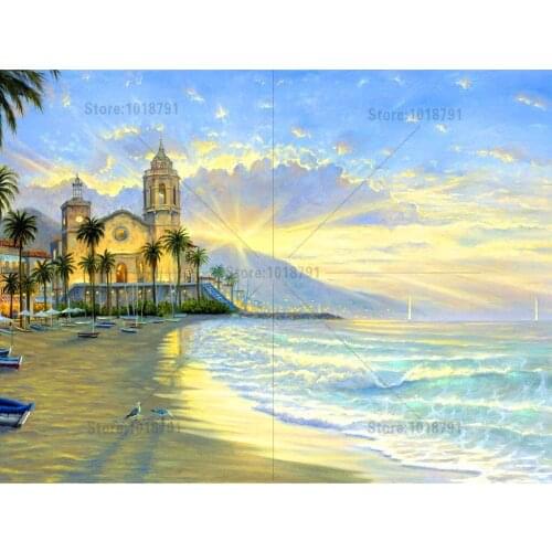 5d Diy Diamond Painting Landscape Sea Cross Stitch Wall stick Rhinestones Diamond embroidery Diamond mosaic Needlework