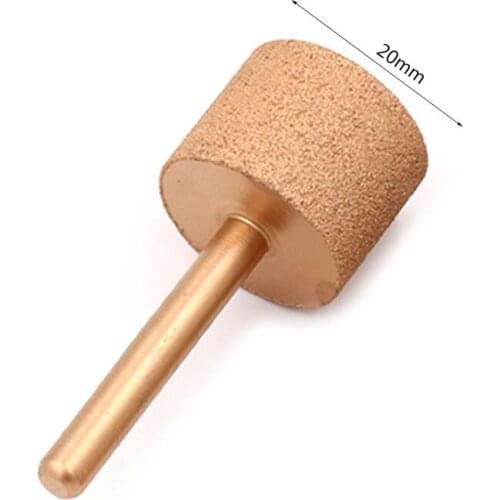 6MM Shank 12-20MM Brazed Diamond Grinding Head Burrs Carving Peeling Bits