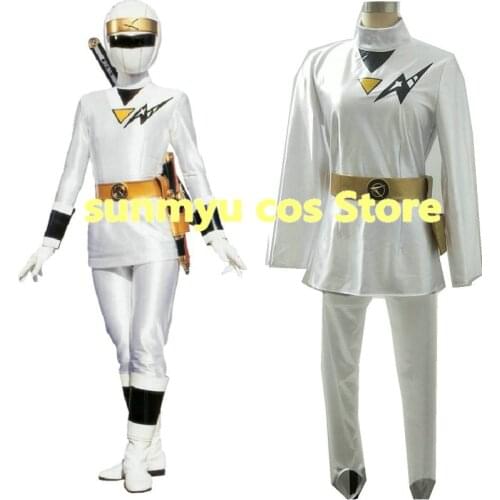 Ninja Sentai Kakuranger Ninja White Kikai Sentai Zenkaiger Cosplay Costume,Custom Size Customize Halloween