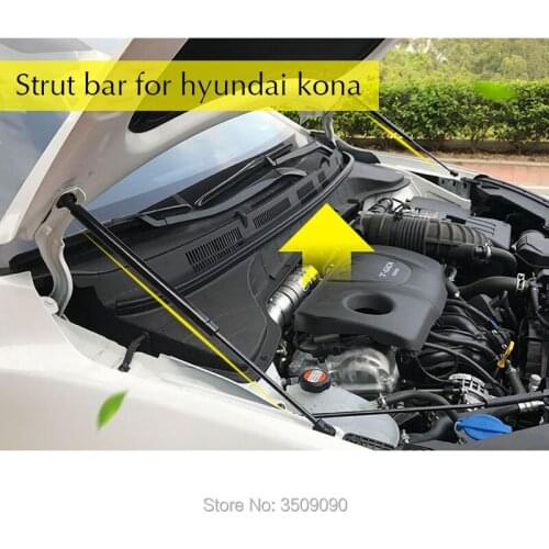 For Hyundai kauai Hood Damper Lift Strut Support Rod Bracket Hydraulic bars Car Accessories For Hyundai Kona 2017 2018 2pcs/set