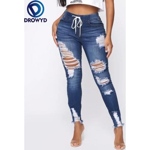 DROWYD Womens Ripped Jeans