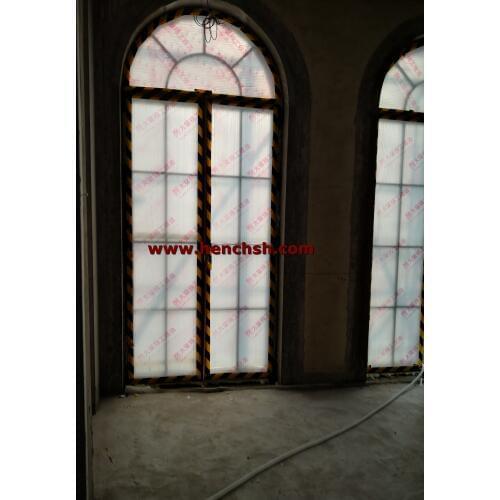 Powder Coated Double Glazed Iron French Entry Door&Windows