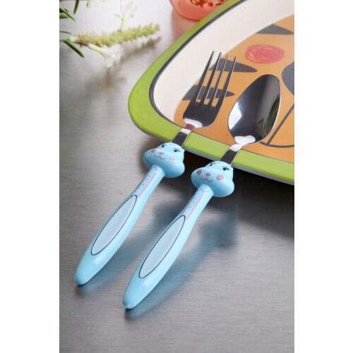 Figured Lux Stainless Steel Baby Spoon And Fork Baby Child Spoon Set