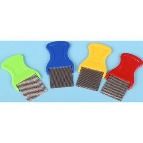 Mayitr 1pc Head Lice Combs Stainless Steel Lice Dectection Comb Flea Cootie Removal Fit For Pets Dog 9 x 4cm