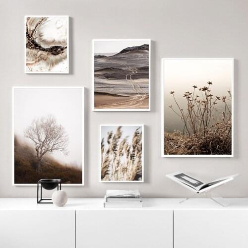 Nature Landscape Picture Scandinavian Bend Canvas Wall Art Painting Nordic Scenery Canvas Wall Art Painting Nordic Decoration