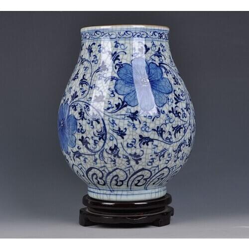 Jingdezhen ceramics painted underglaze blue and white porcelain antique flower shelf Home Furnishing crafts furnishings
