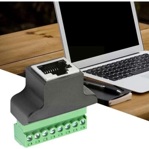 RJ45 Female To Screw Terminal 8 Pin Connector Ethernet For Networking Extender Cable Connector Extension RJ45 Adapter A9O3