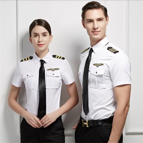 Plane Captain Uniform air Pilot Force flight suit KTV halloween cosply dress up